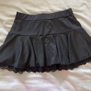 black mini skirt, size small